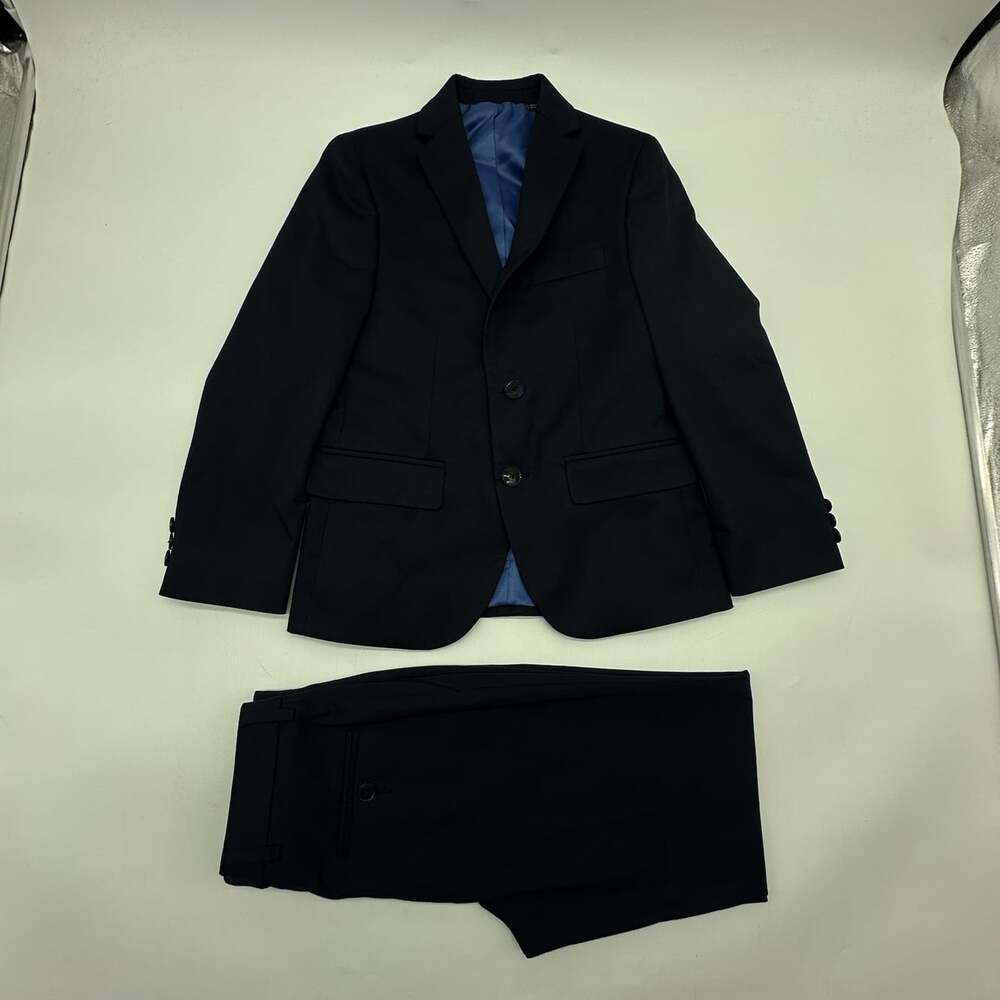 Jos A Bank 1905 Boys Youth Size 10 Navy Blue Formal Suit Jacket & Pants Set